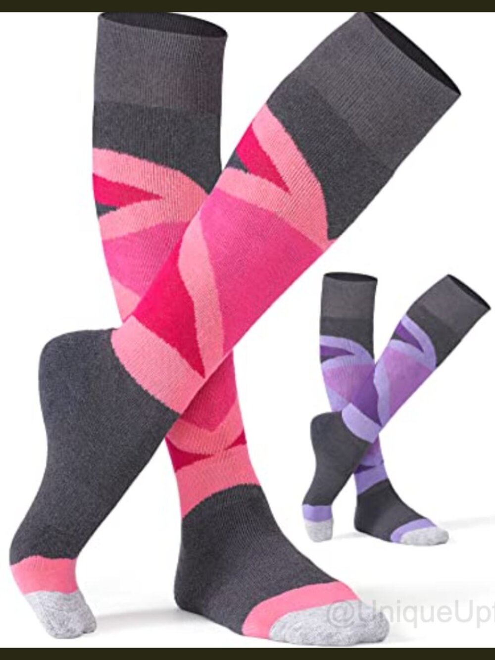 Merino Wool Ski Socks Full Cushion Thermal Knee High Snowboard Socks